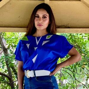 In Living Color Retro Blouse